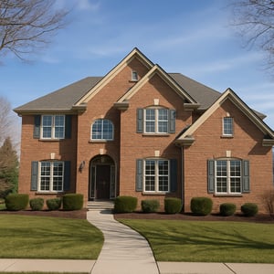 Show a big brick home in Central Indiana-1